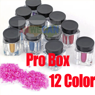 12 Color Crushed Shell Powder Nail UV Makeup Beach Decoration